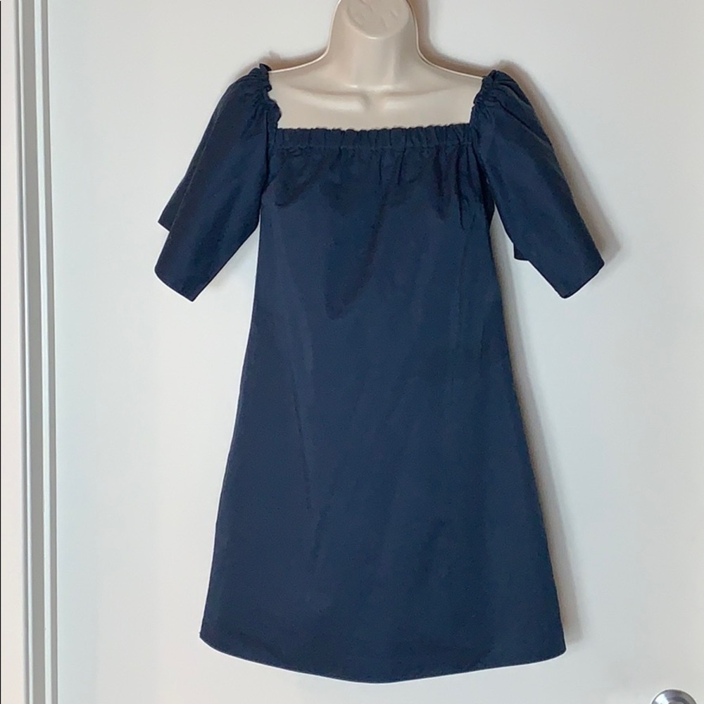 Zara Collection Navy Off Shoulder Dress NWOT